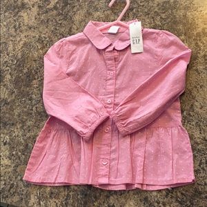 NWT polka dot button up